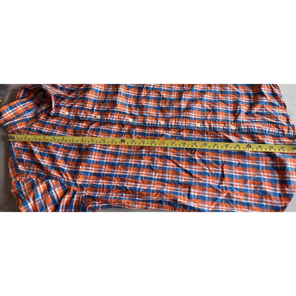 BANANA REPUBLIC TAILORED SLIM FIT 100% COTTON SHIRT‎ ORANGE Sz SMALL